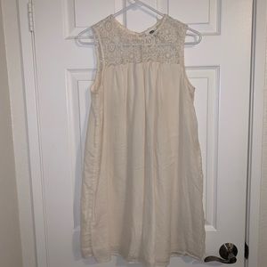 Old Navy Cream boho dress with lace neckline